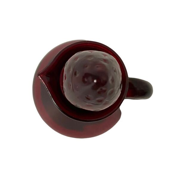 Vintage Avon Ruby Red Glass Strawberry Cruet - Picture 6 of 7